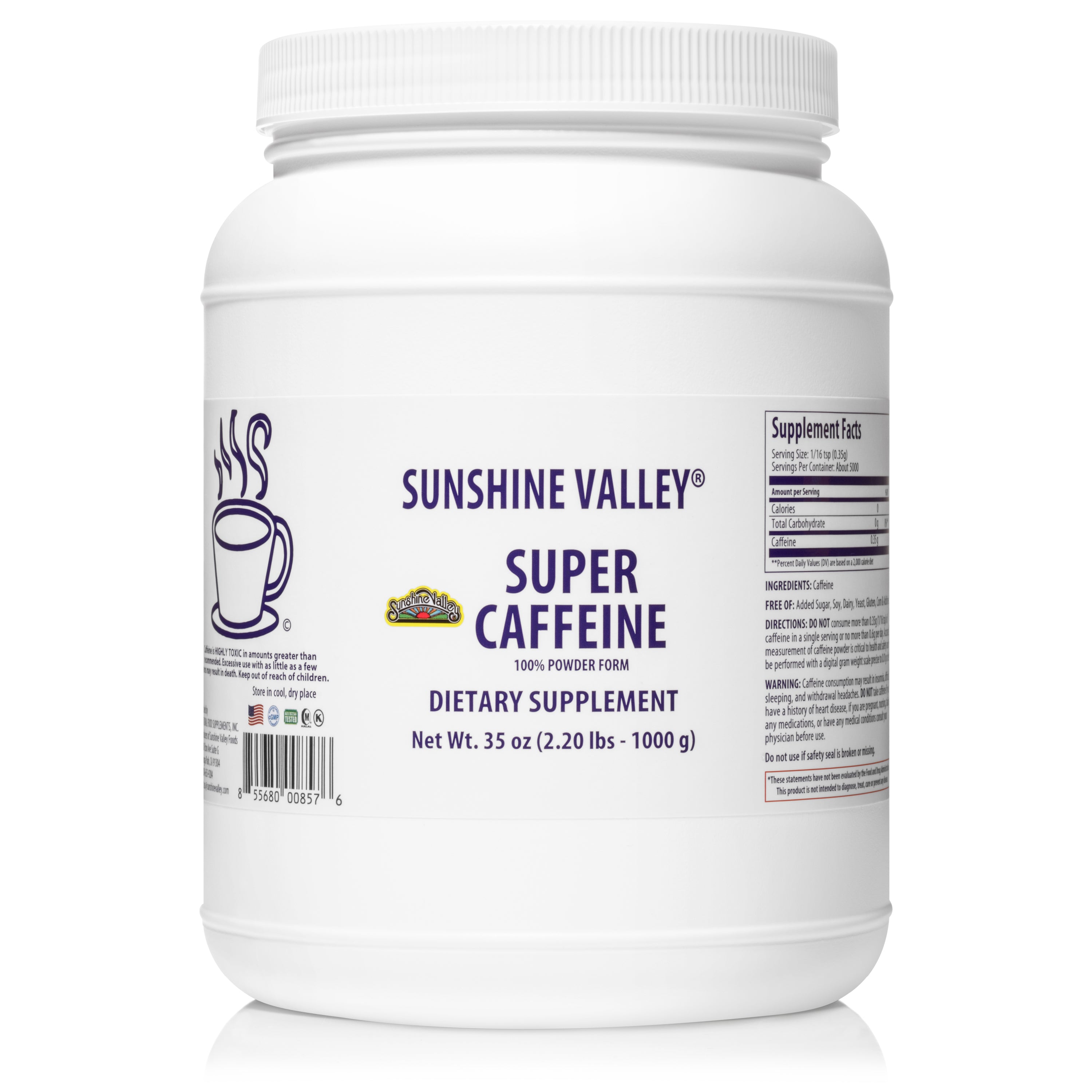 Sunshine Valley® Super Caffeine Dietary Supplement Powder Thirty Five Ounces