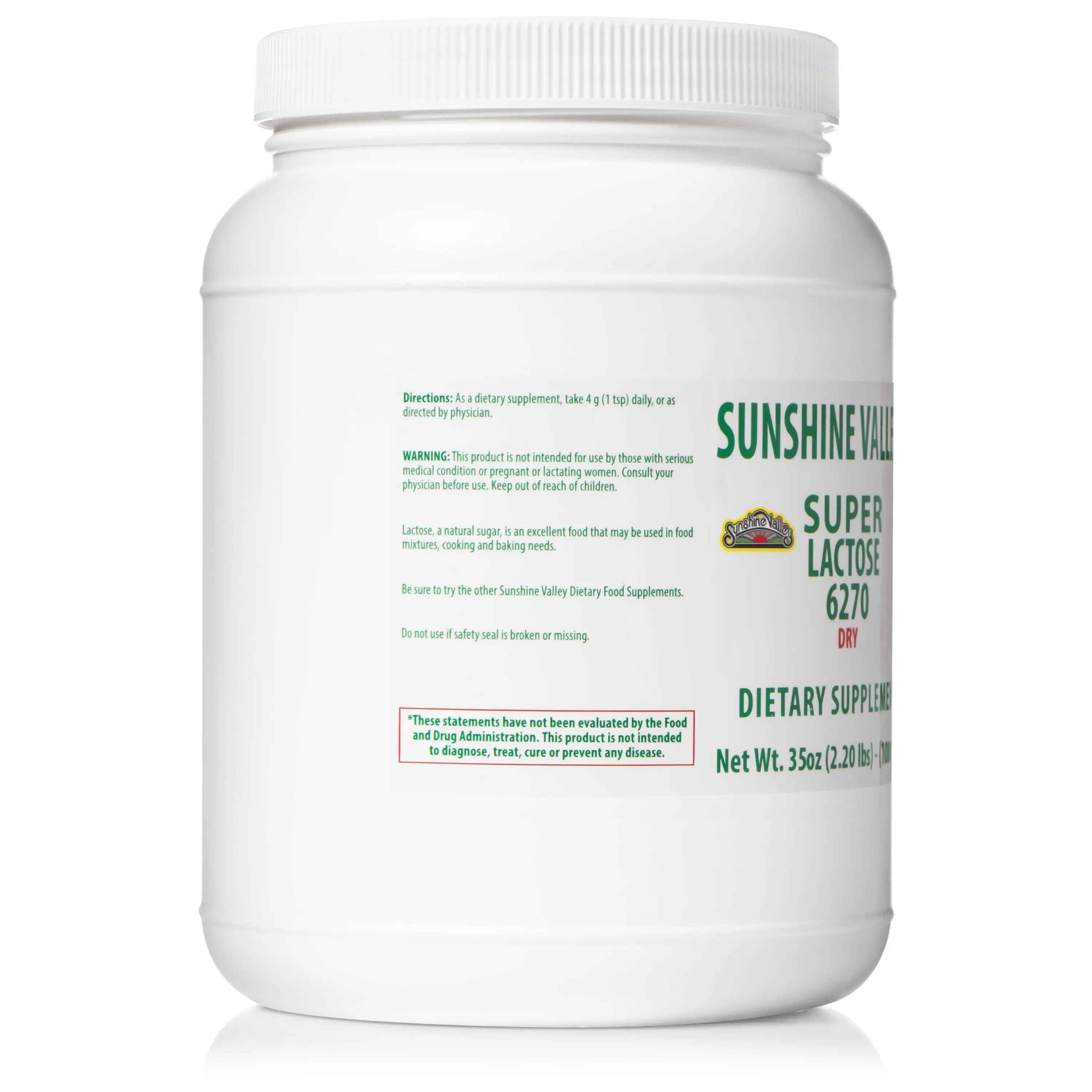 Sunshine Valley® Super Lactose DRY Dietary Supplement Powder Thirty Five Ounces