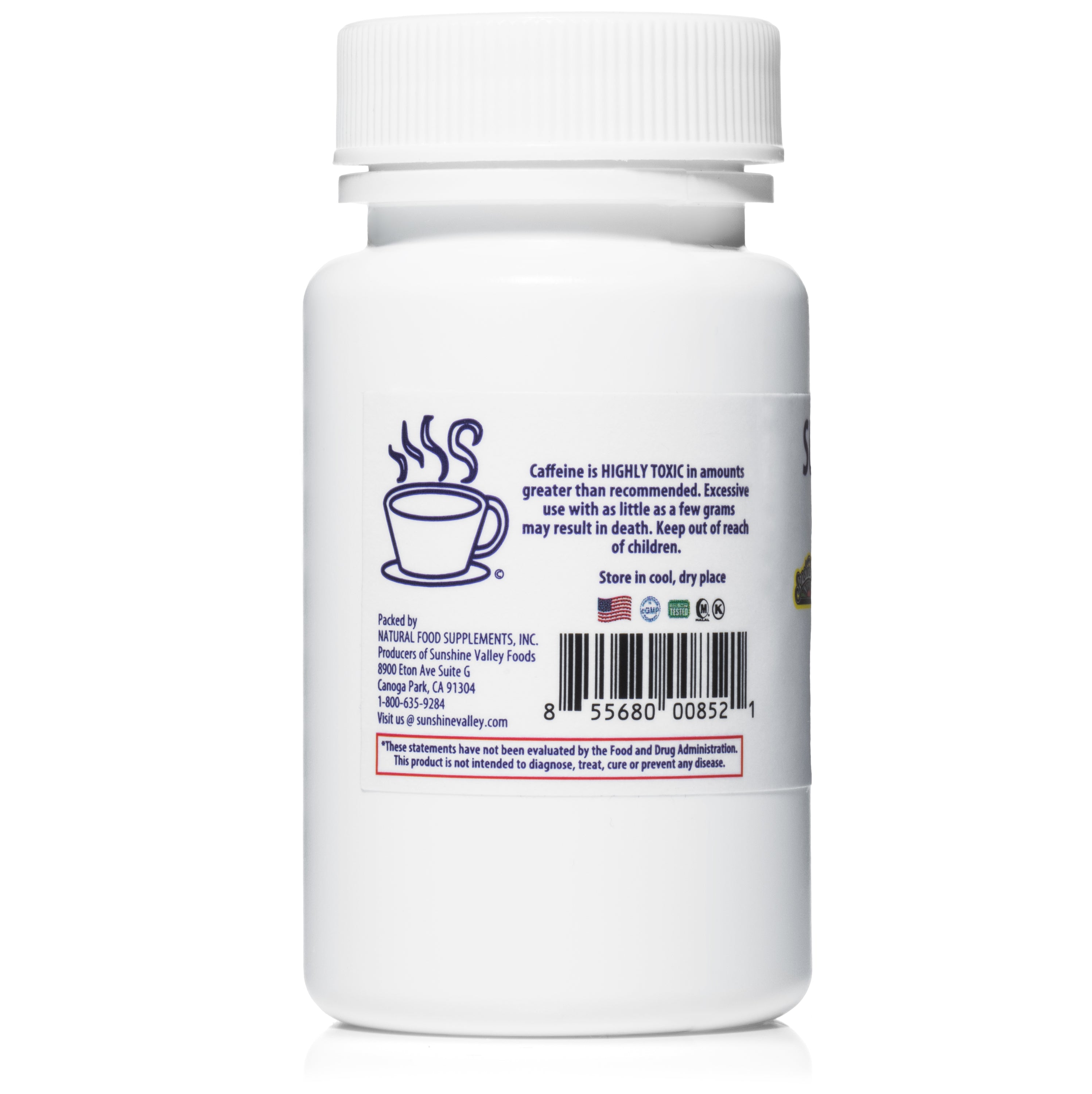 Sunshine Valley® Super Caffeine Dietary Supplement Powder - 1oz - Sunshine Valley®