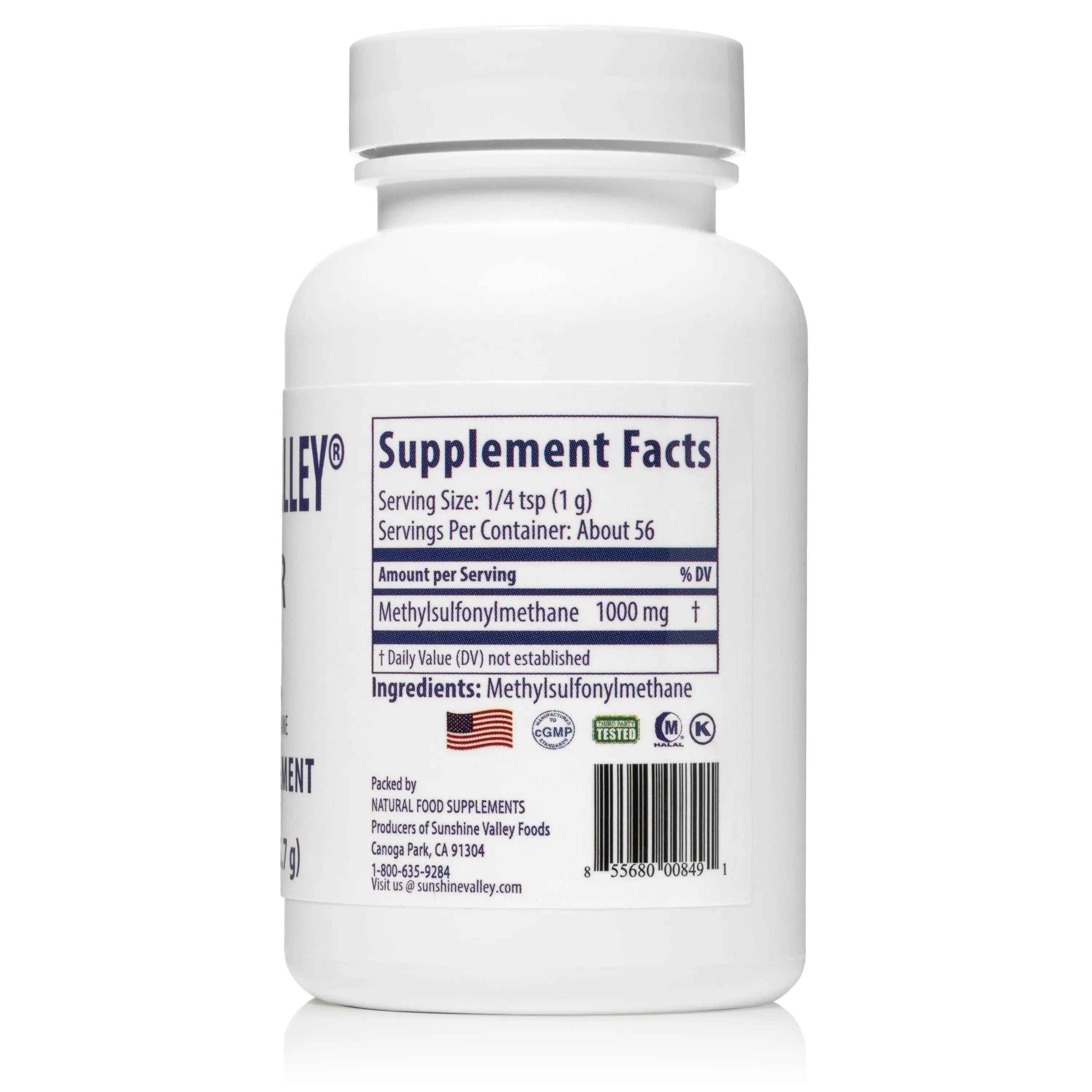 Sunshine Valley® Super MSM Dietary Supplement Powder Two Ounces