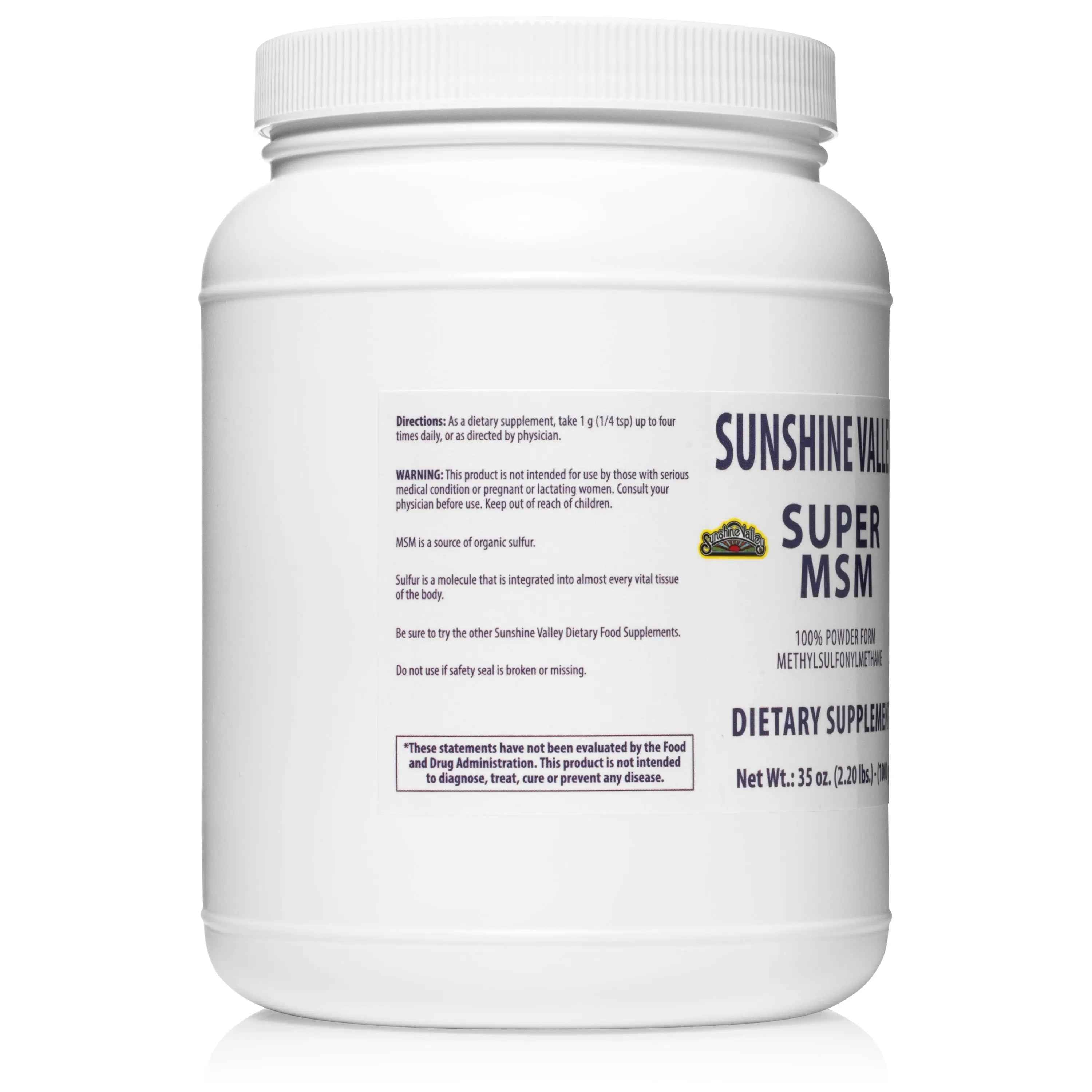 Sunshine Valley® Super MSM Dietary Supplement Powder Thirty Five Ounces