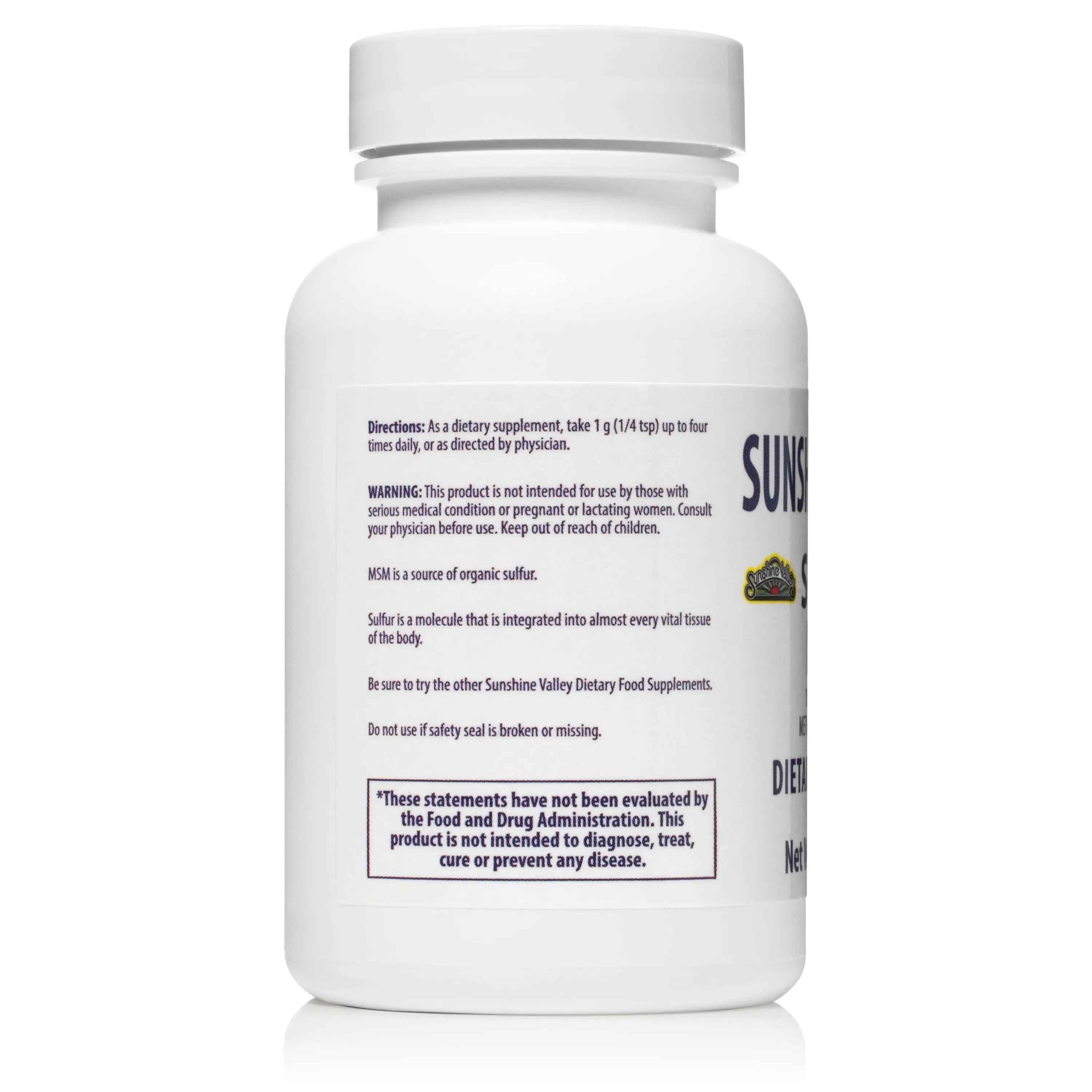 Sunshine Valley® Super MSM Dietary Supplement Powder Two Ounces