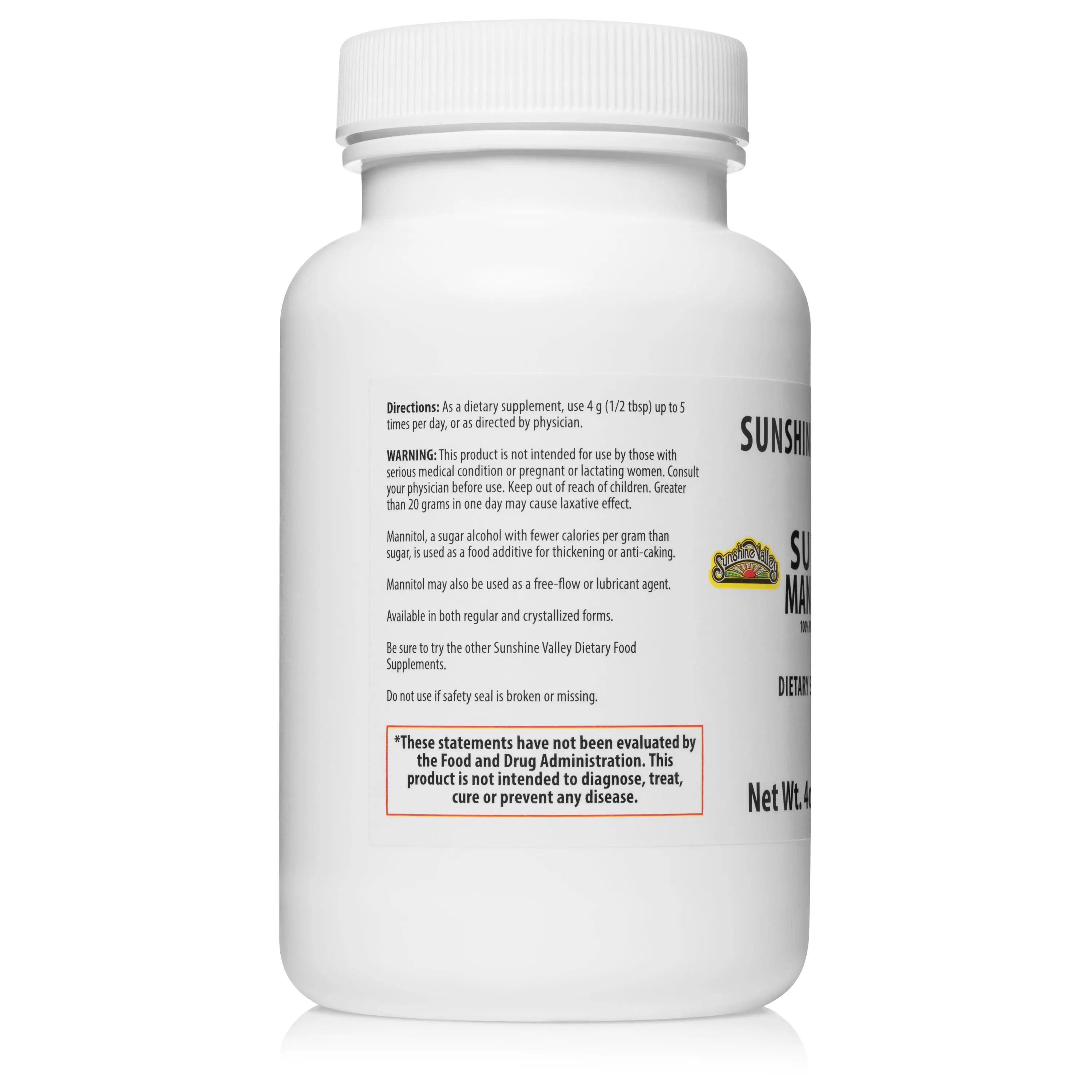 Super Mannitol Powder – Dietary Supplement – 4 oz Sunshine Valley