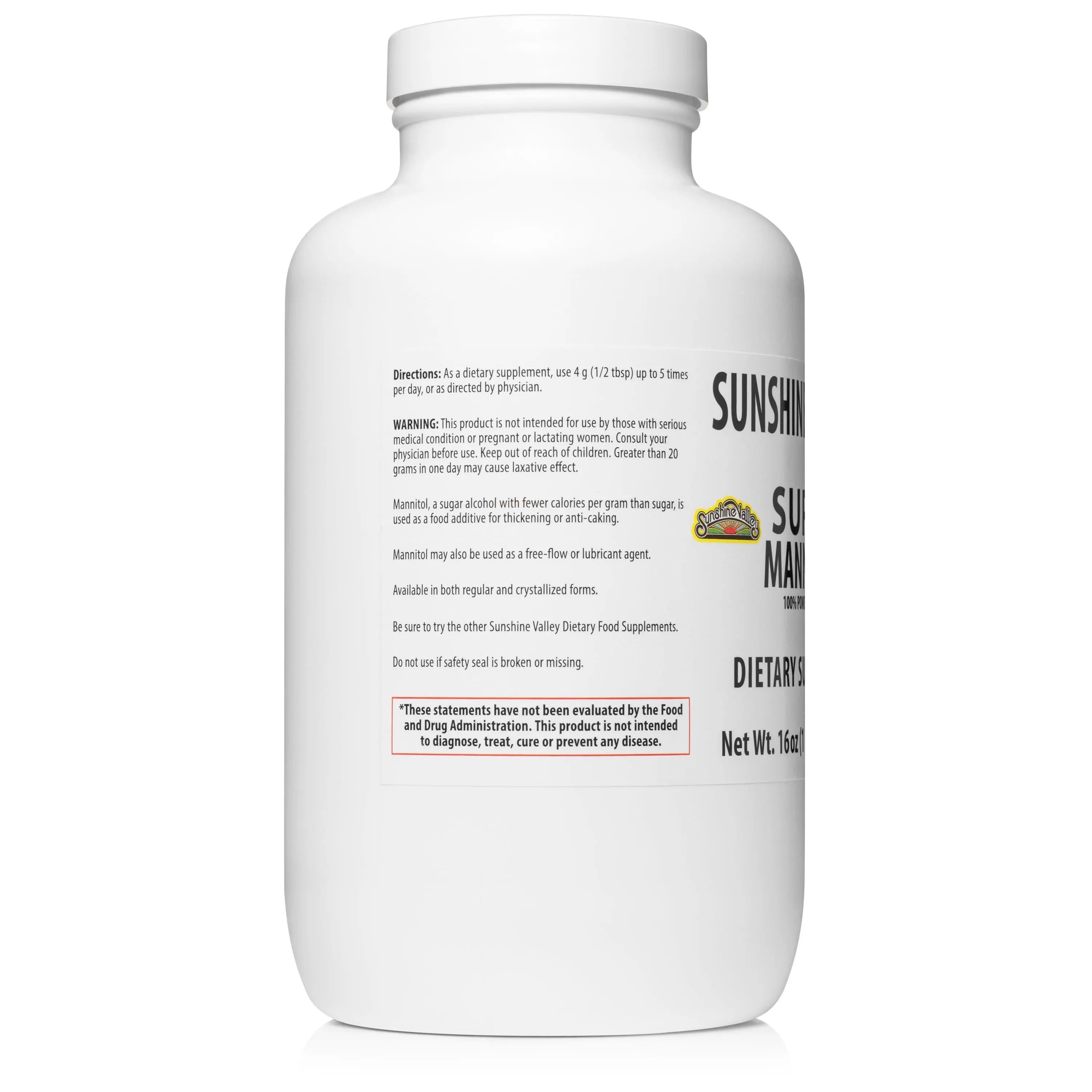 Super Mannitol Powder – Dietary Supplement – 16 oz Sunshine Valley