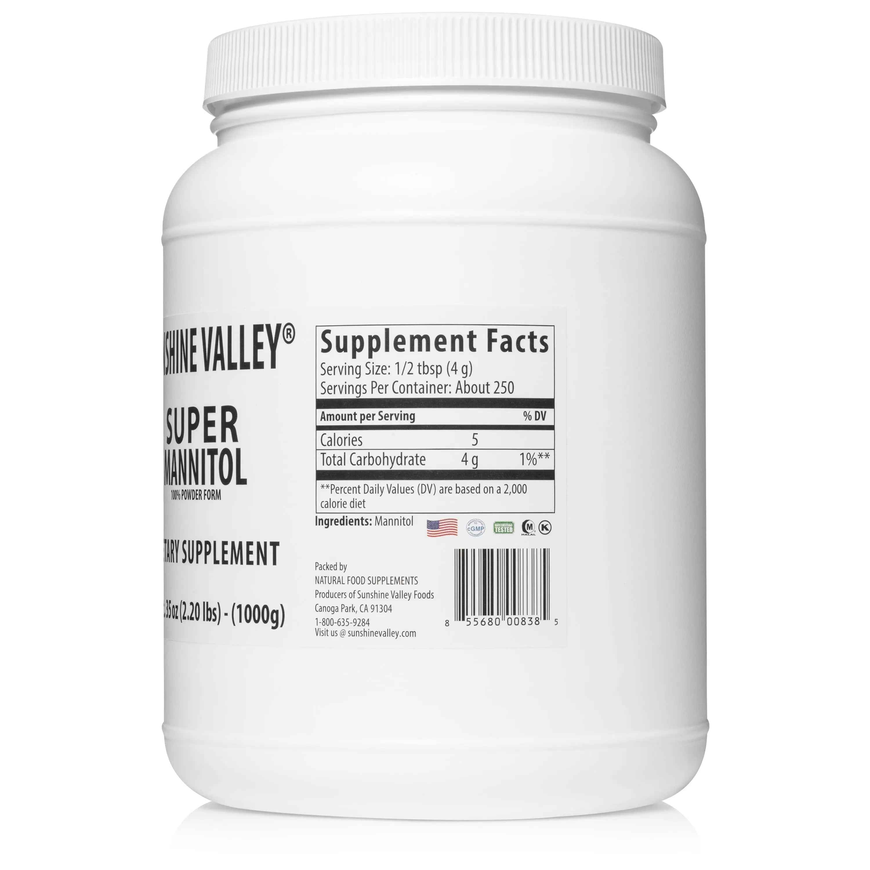 Sunshine Valley® Super Mannitol Dietary Supplement Powder Thirty Five Ounces