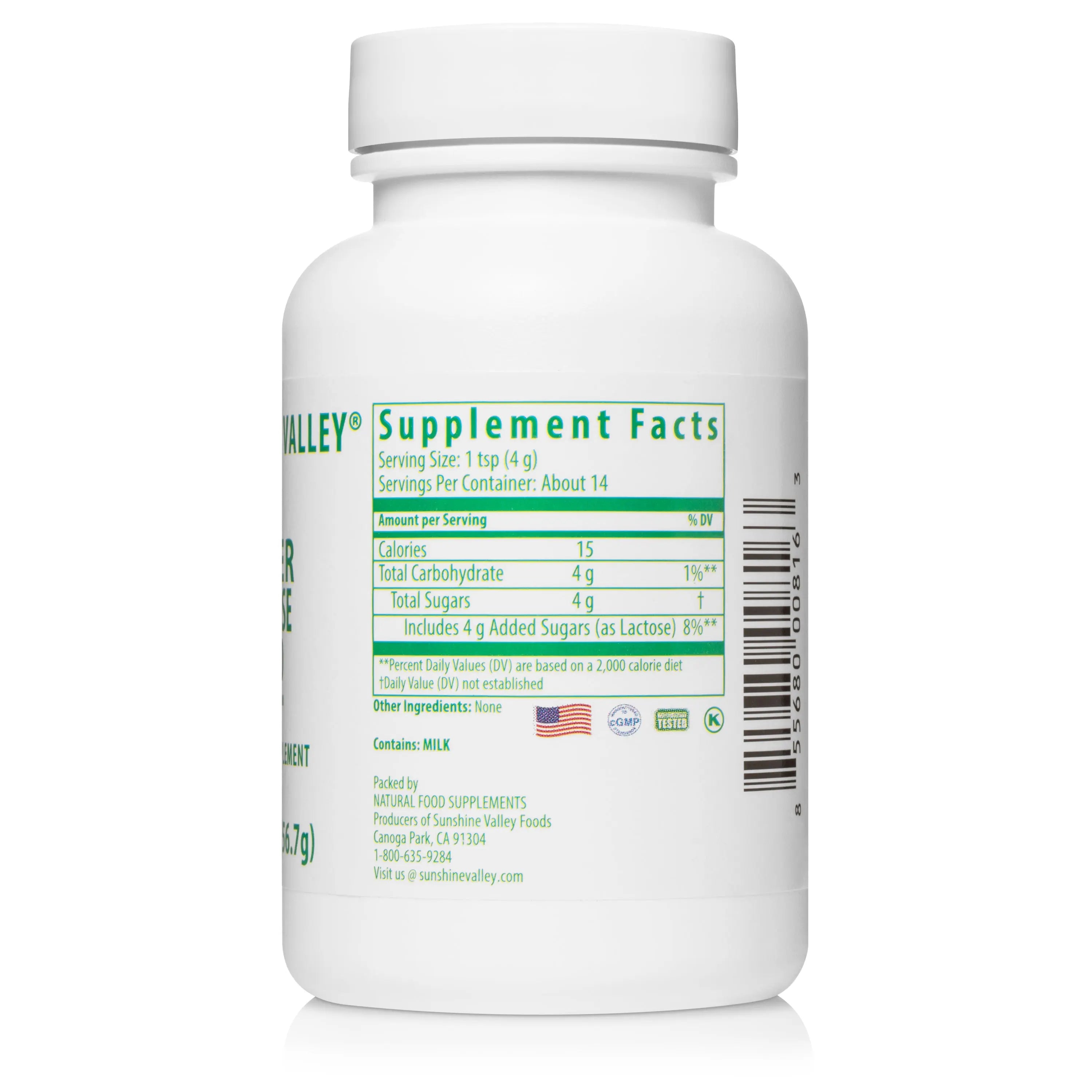 Super Lactose 6270 Dietary Supplement Powder – 2 oz Sunshine Valley