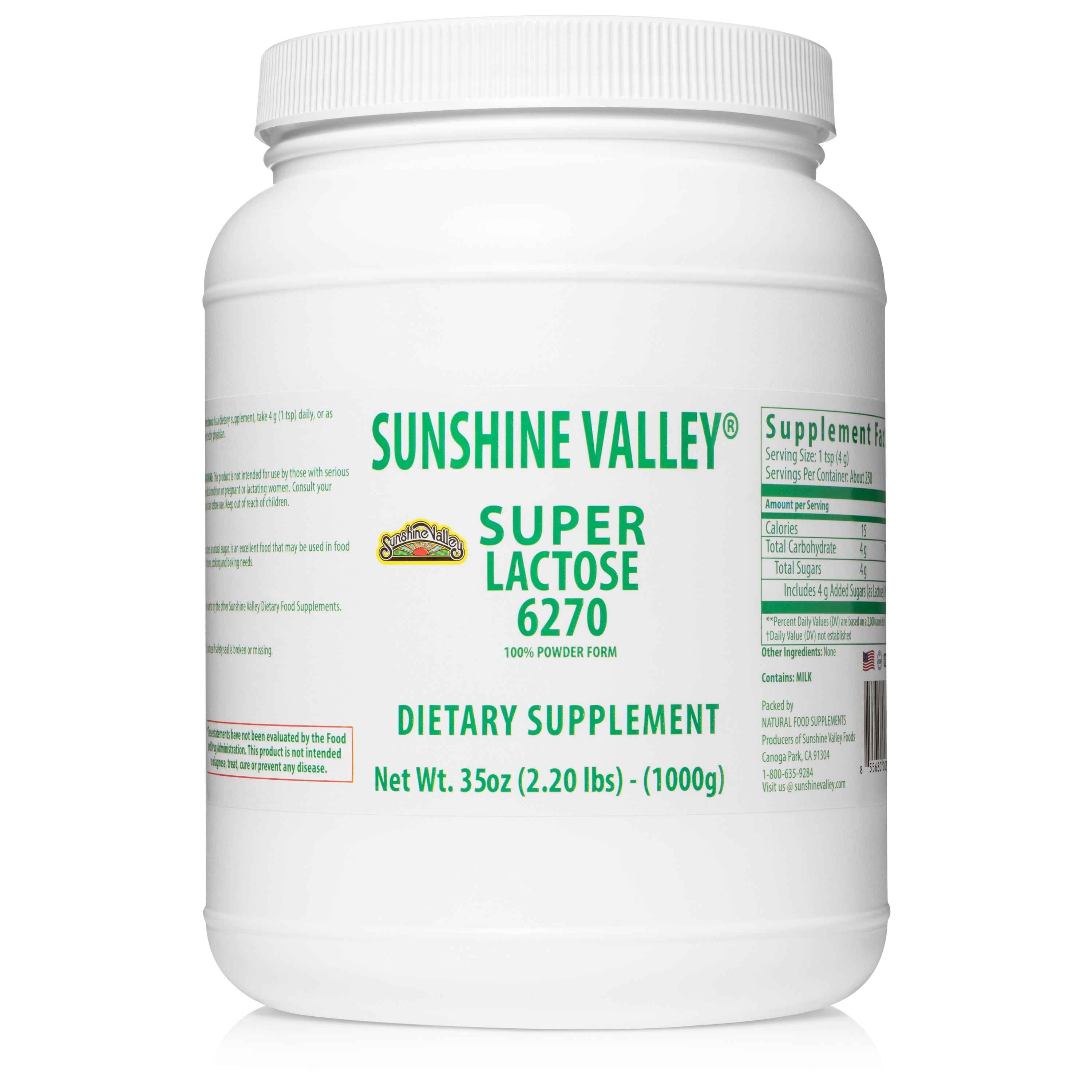 Sunshine Valley® Super Lactose 6270 Dietary Supplement Powder Thirty Five Ounces