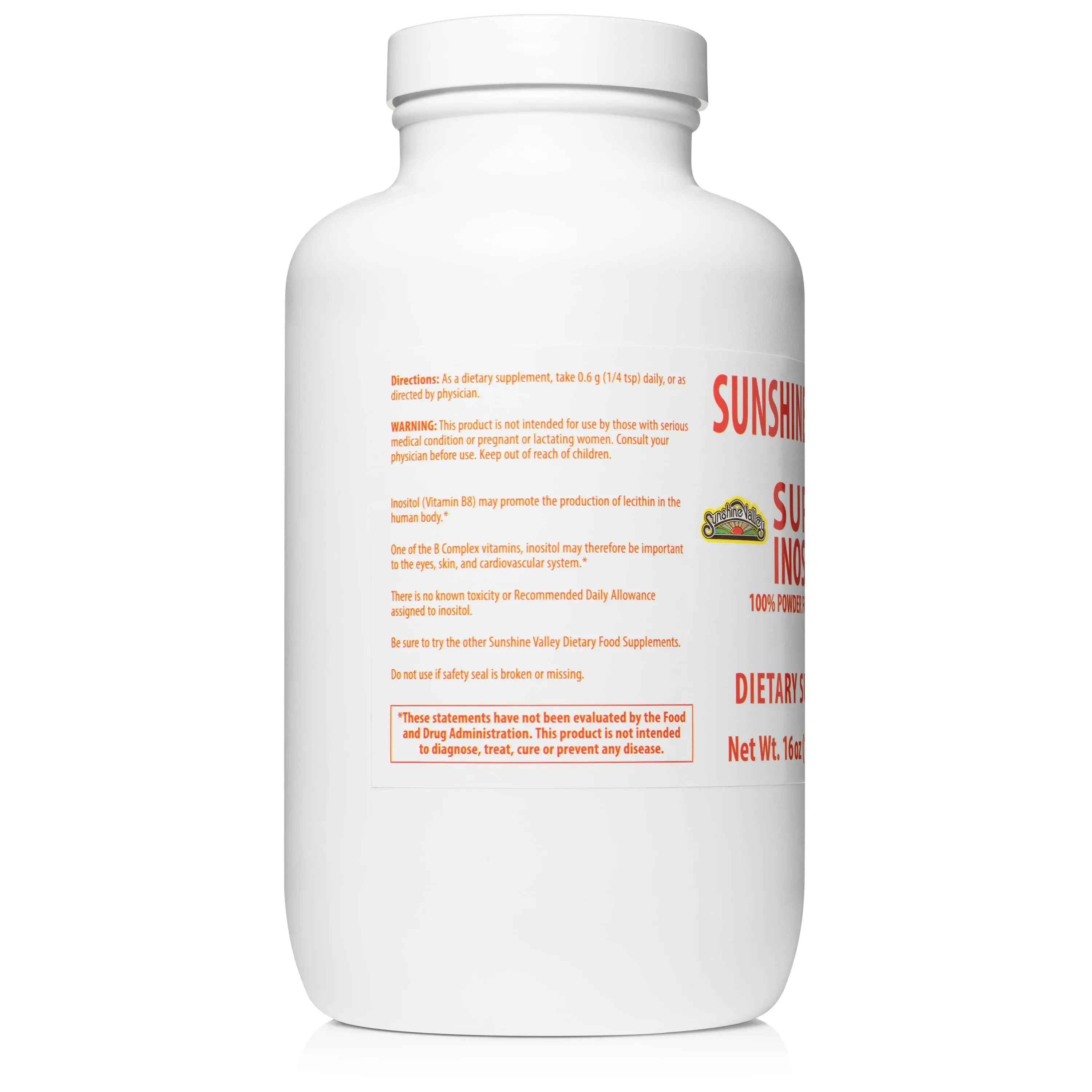 Sunshine Valley® Super Inositol Dietary Supplement Powder Sixteen Ounces