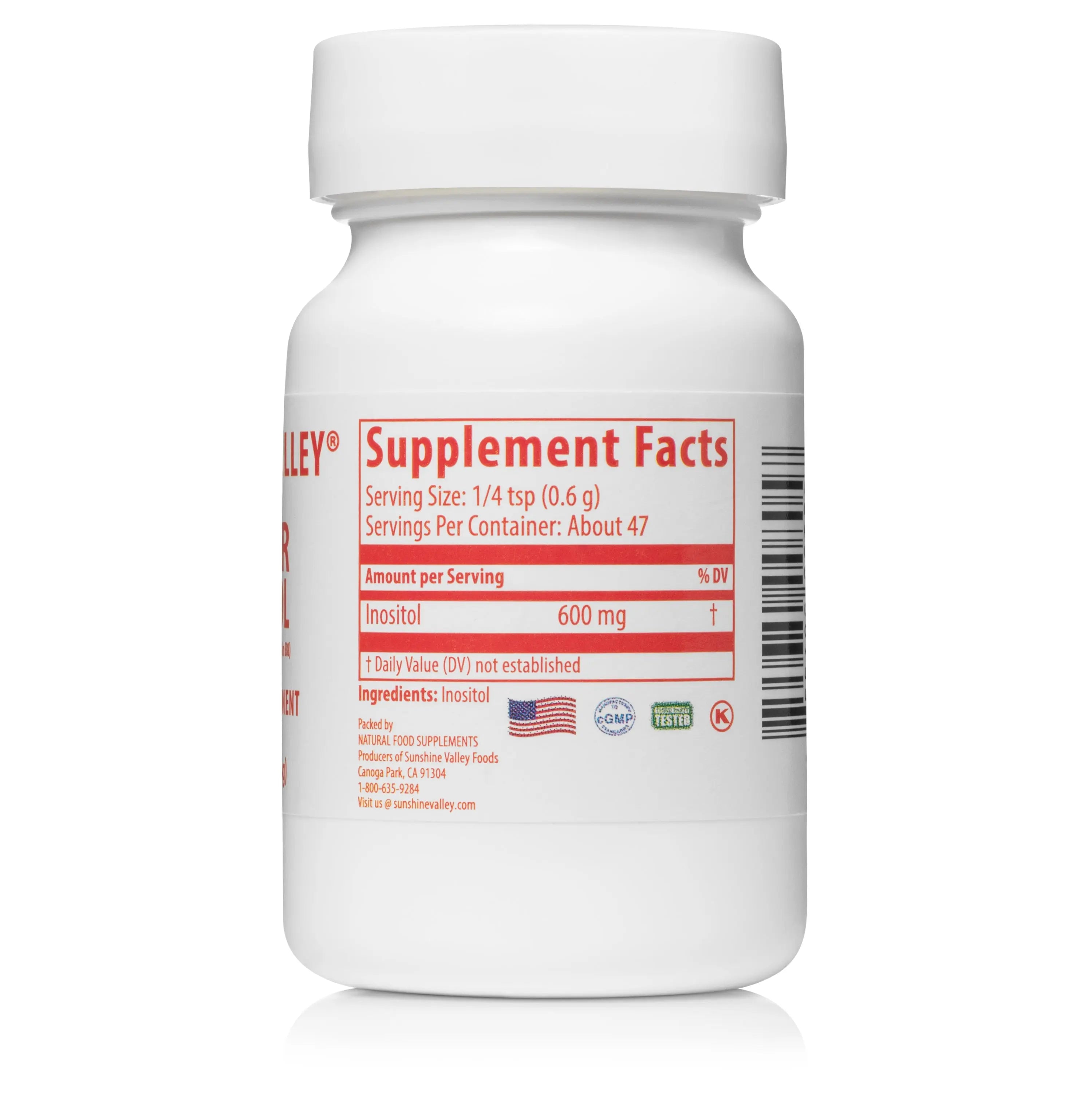 Super Inositol 1oz Vitamin B8 Powder – Dietary Supplement Sunshine Valley