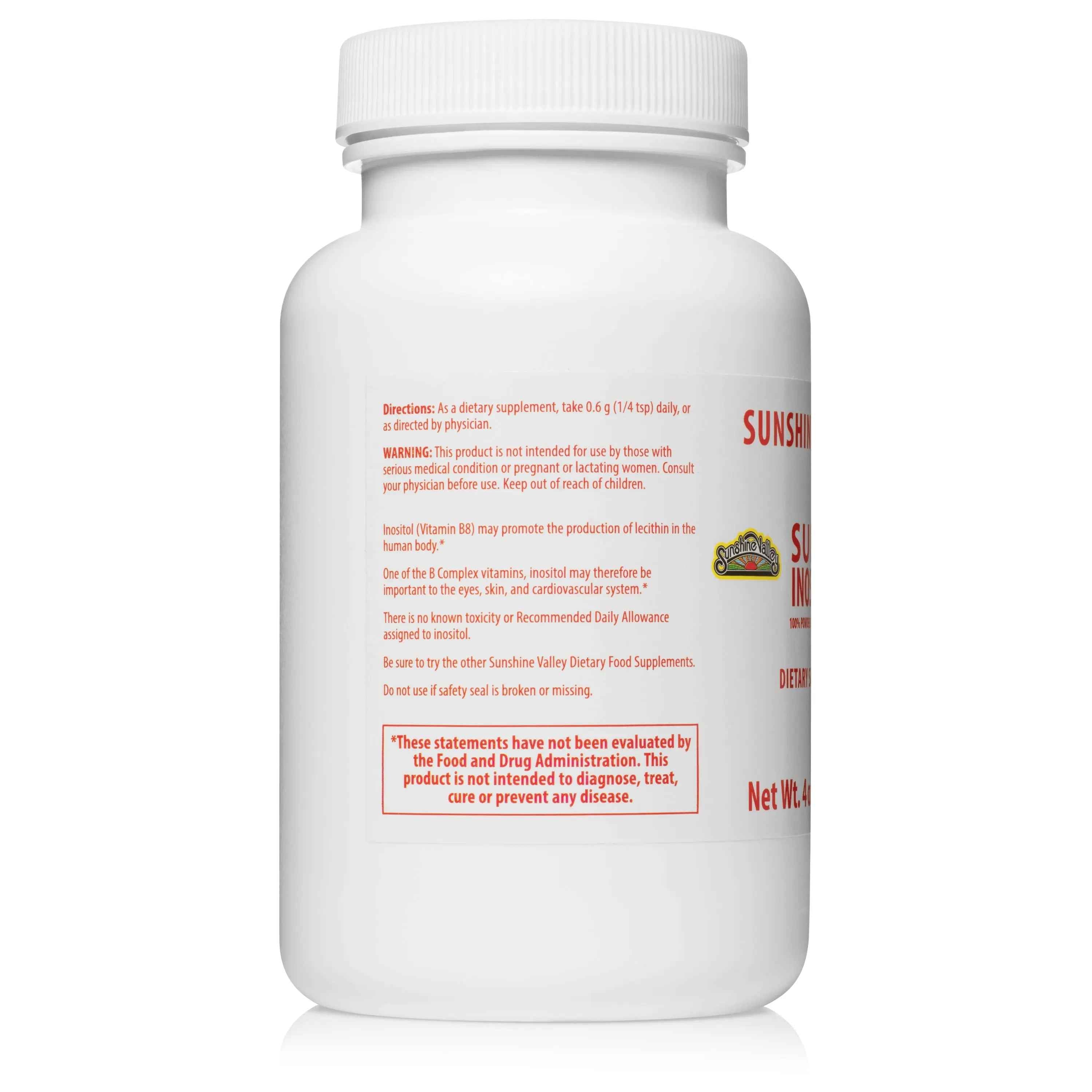 Sunshine Valley® Super Inositol Dietary Supplement Powder Four Ounces