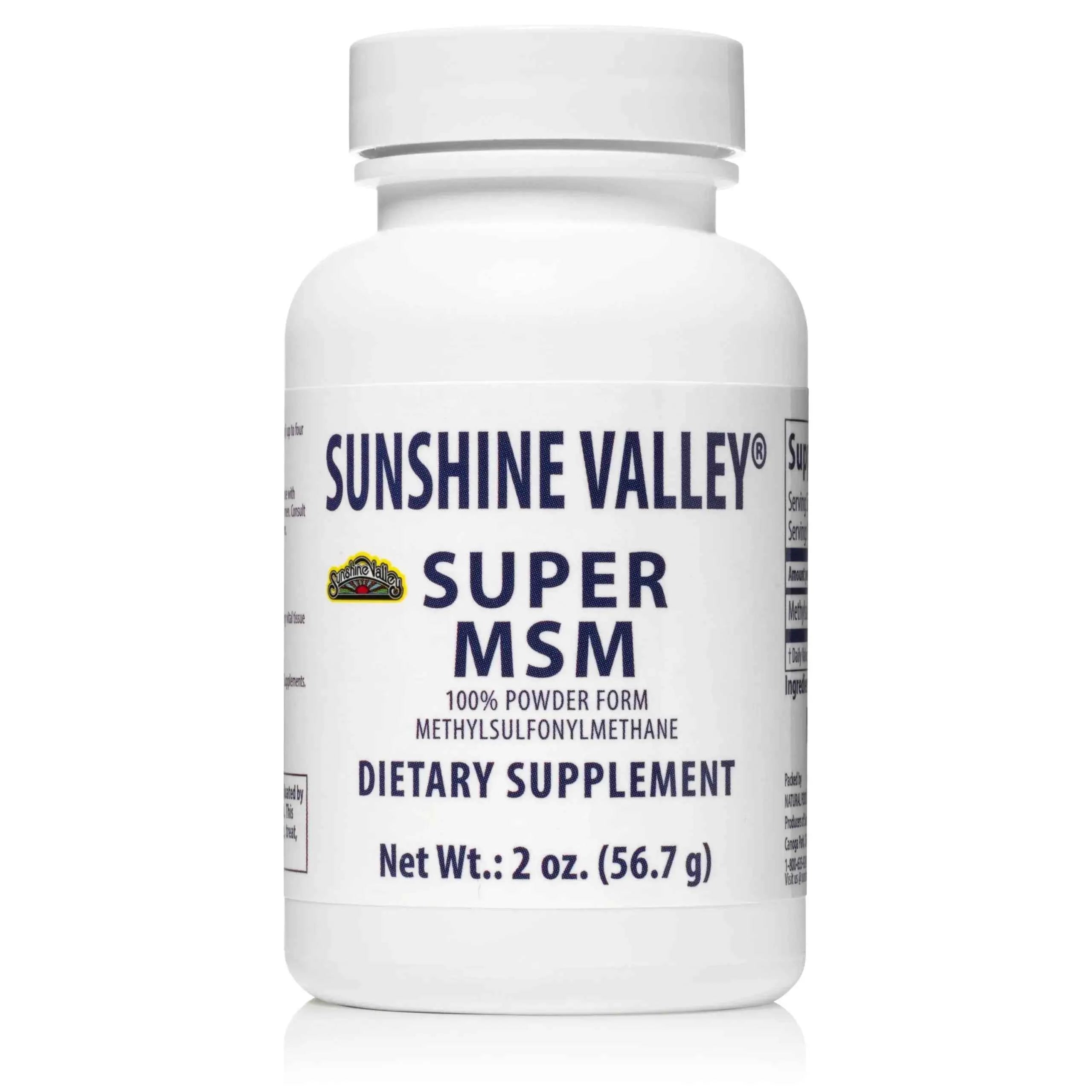Sunshine Valley® Super MSM Dietary Supplement Powder Two Ounces