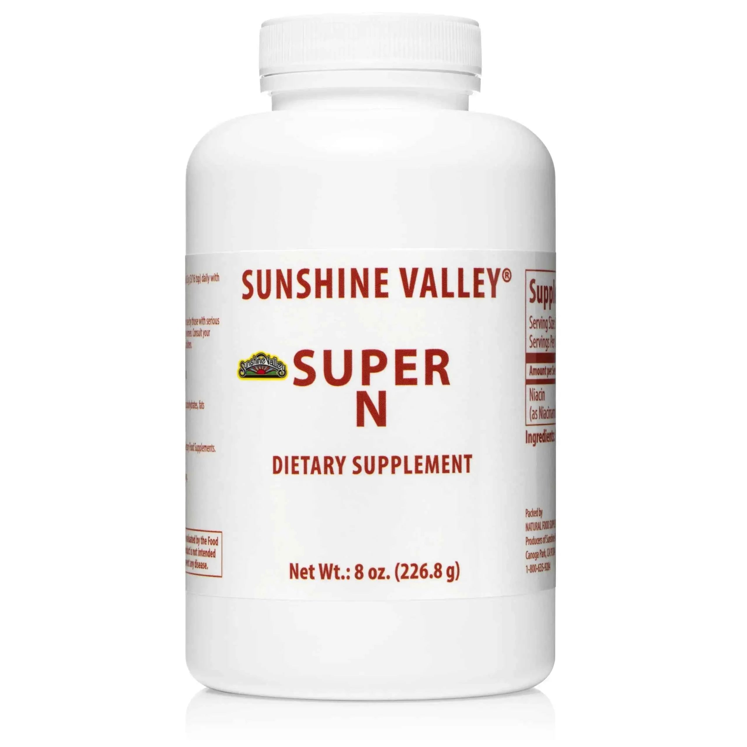 SuperNDietarySupplementPowder_Niacinamide_VitaminB3_8oz