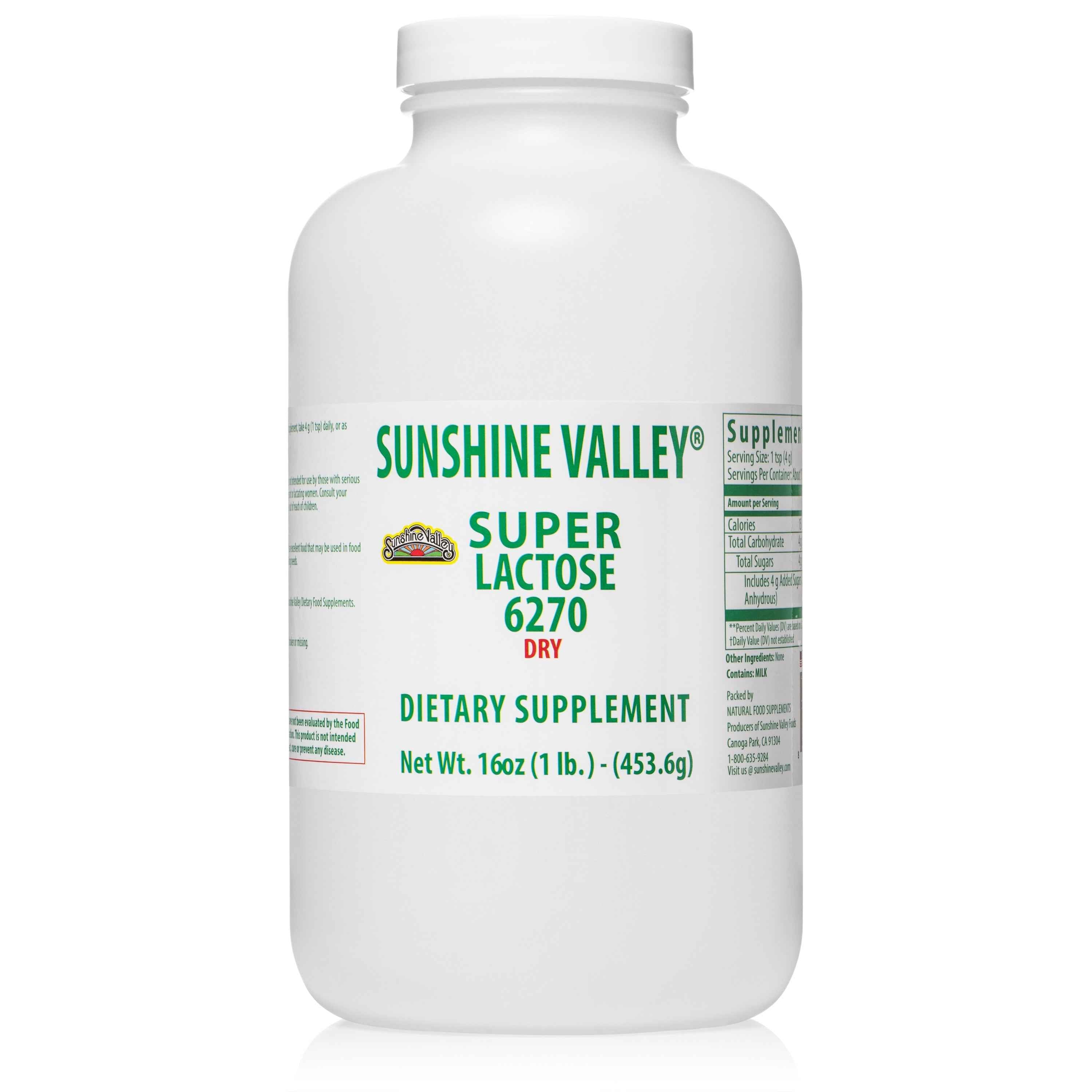 Anhydrous Lactose Powder Dietary Supplement - Sunshine Valley 16 oz