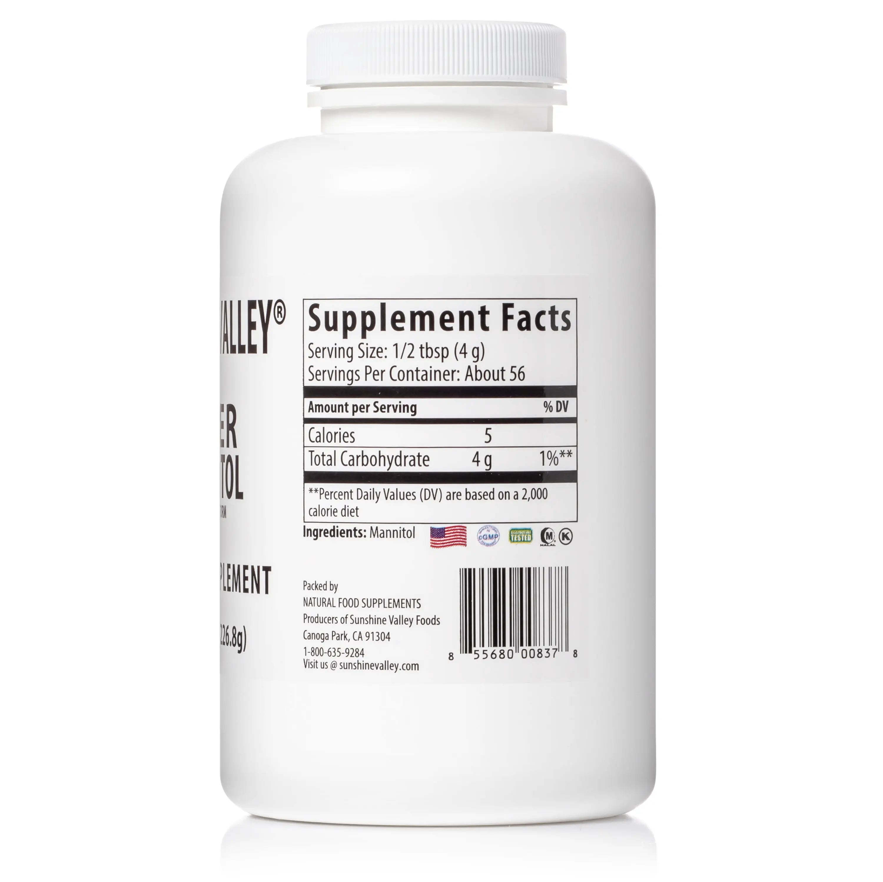 Super Mannitol Powder – Dietary Supplement – 8 oz. Bottle Sunshine Valley