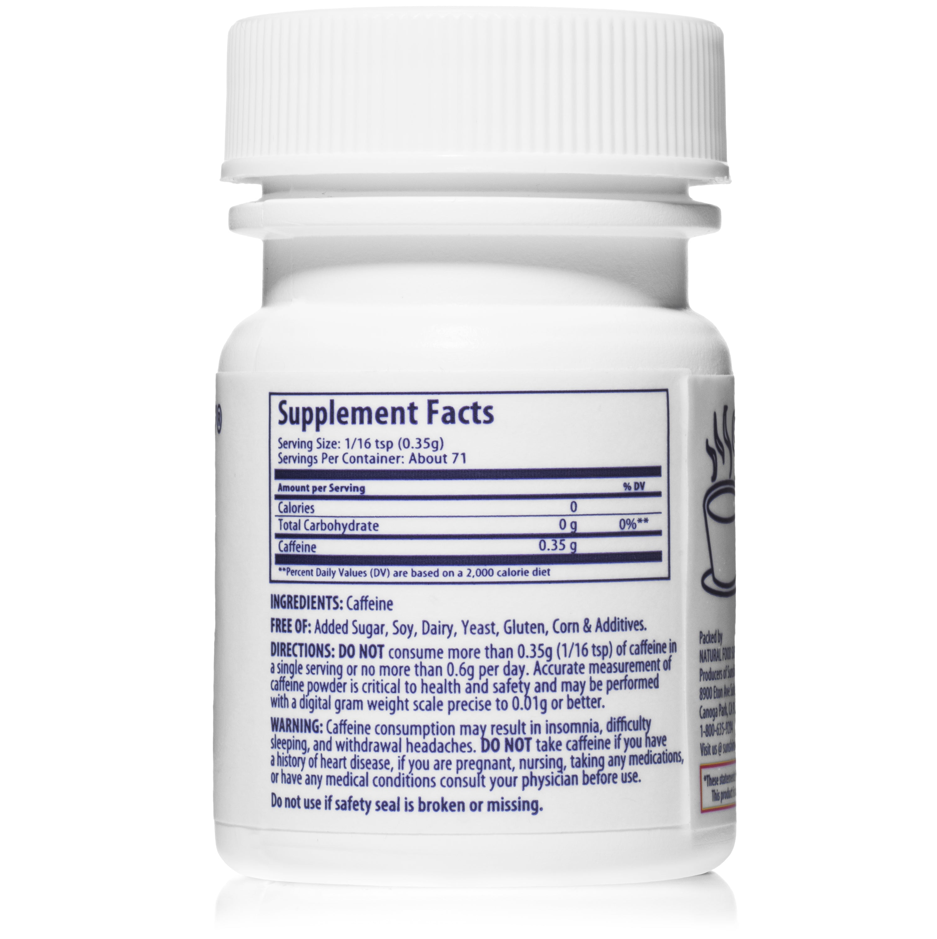 Sunshine Valley® Super Caffeine Dietary Supplement Powder -  0.5 oz - Sunshine Valley®