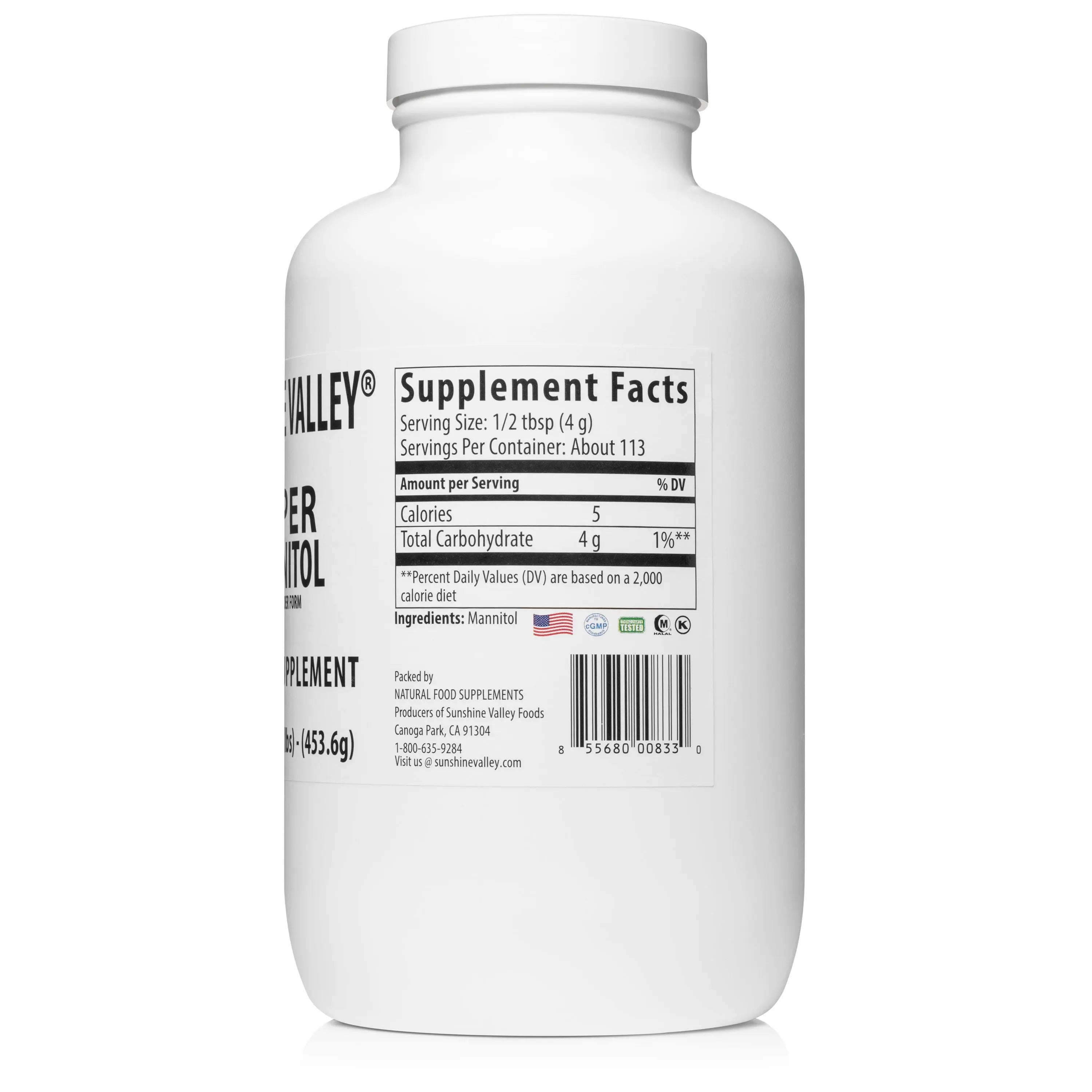 Super Mannitol Powder – Dietary Supplement – 16 oz Sunshine Valley