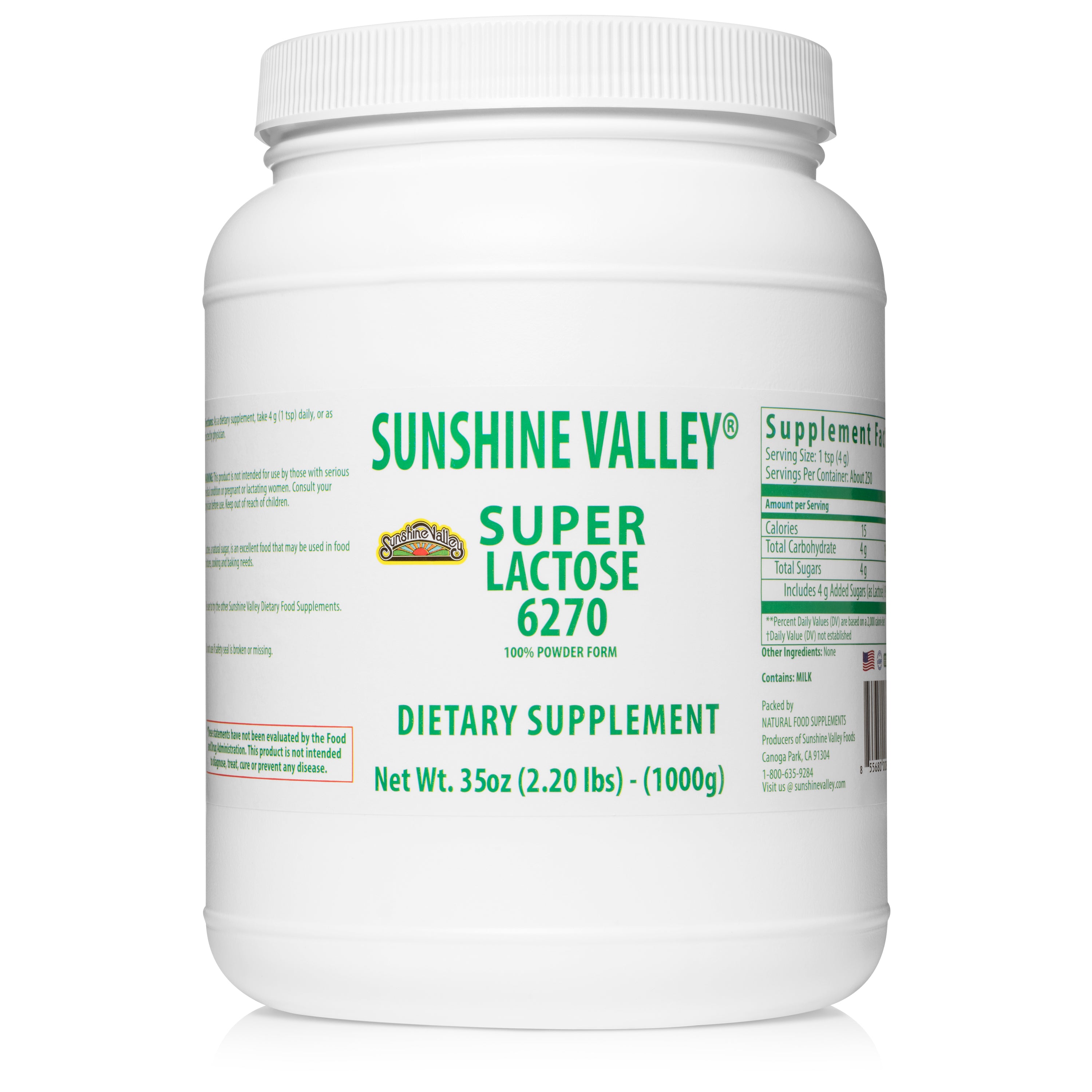 Sunshine Valley® Super Lactose 6270 Dietary Supplement Powder Thirty Five Ounces
