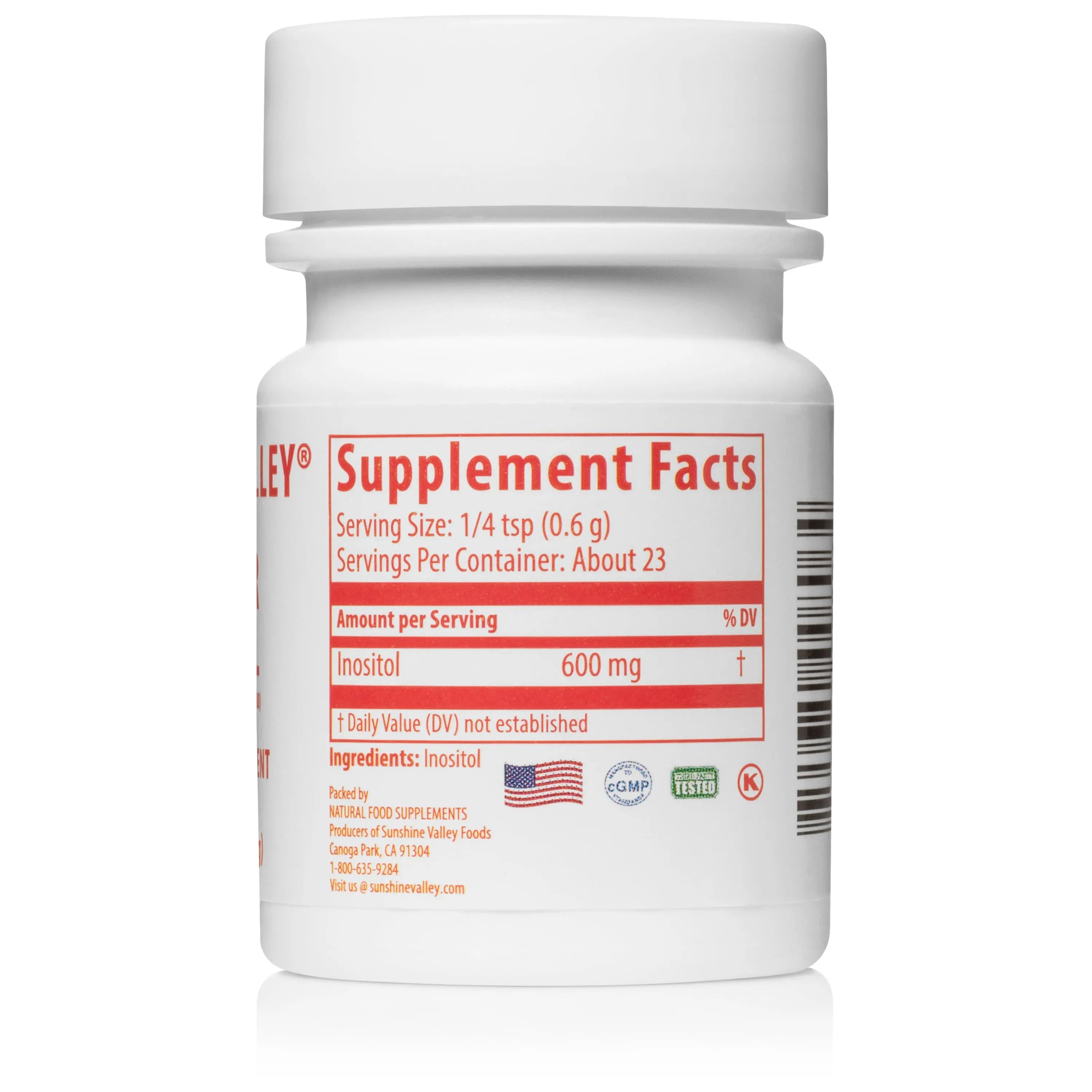 Super Inositol 1/2 oz Vitamin B8 Powder – Dietary Supplement Sunshine Valley