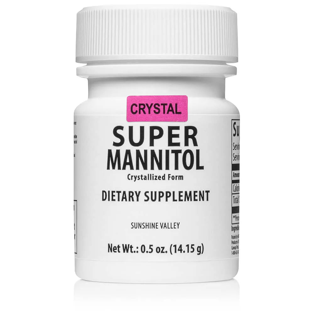 Super Mannitol Crystalized (Free Flow Pour) Powder – Dietary Supplement – 1/2 oz.