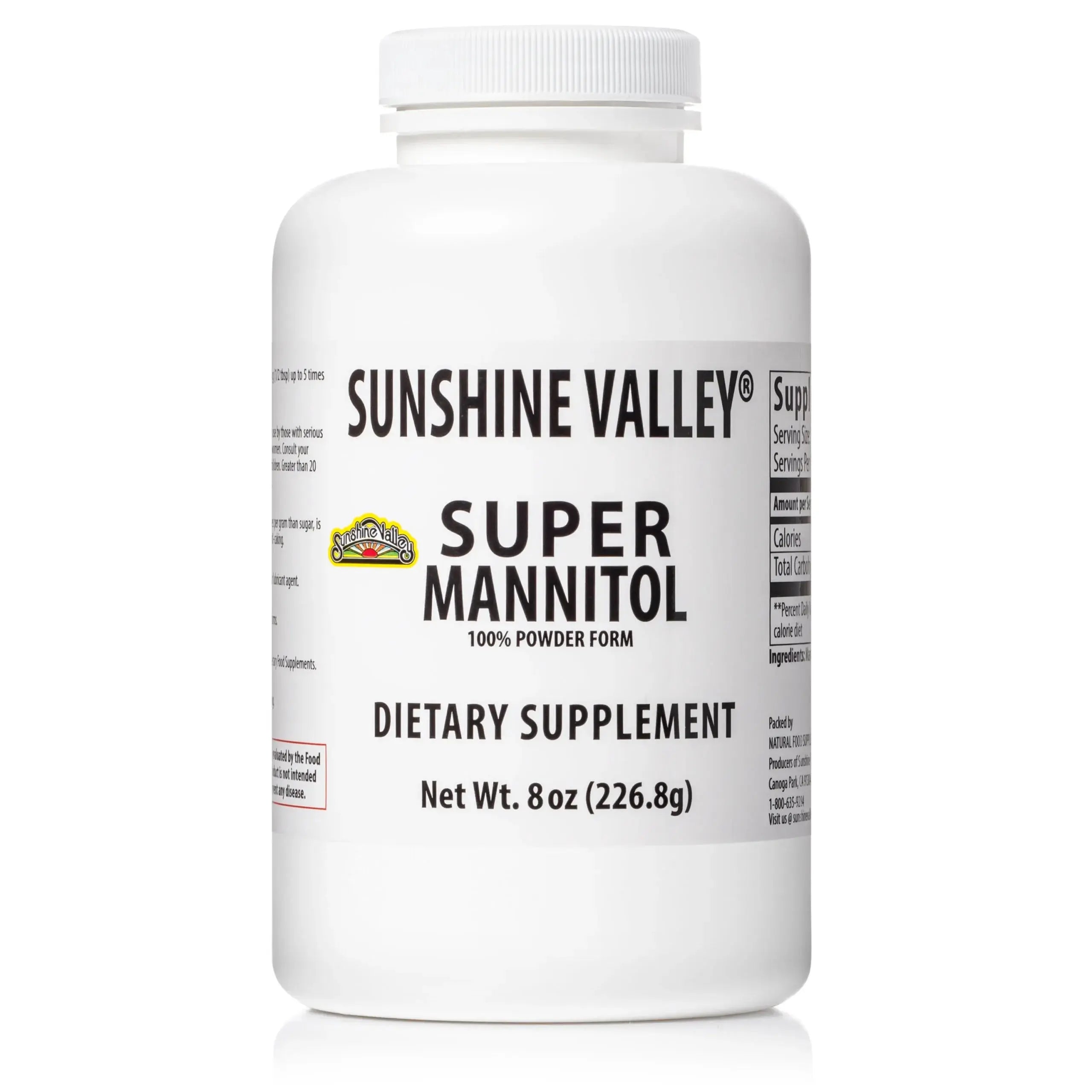 Super Mannitol Powder – Dietary Supplement – 8 oz. Bottle Sunshine Valley